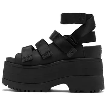 Кроссовки UGG Золотые сандалии на платформе GoldenRise Черные (Женский)(1167431-БЛК) 37