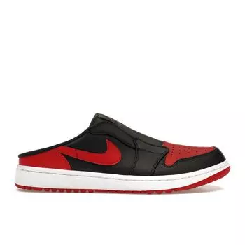 Кроссовки унисекс Air Jordan 1 Mule Golf Bred черно-белые университетско-красные FJ1214-001 37.5