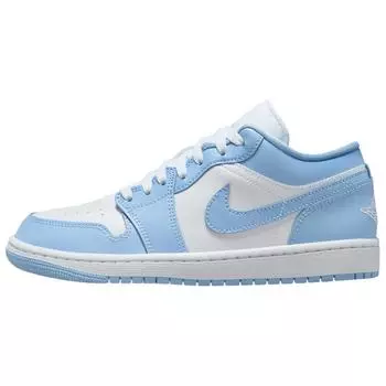Кроссовки женские Air Jordan 1 Low Aluminum сине-белые DC0774-142