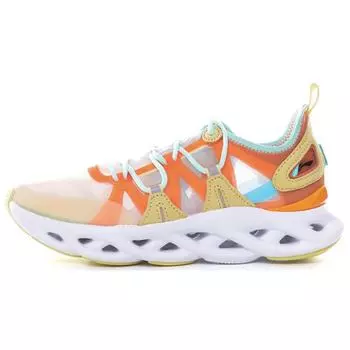 Кроссовки женские Li Ning Arc Non-Slip Wear-Stick Low-Top Running Shoes White Orange ARHQ052-5 36