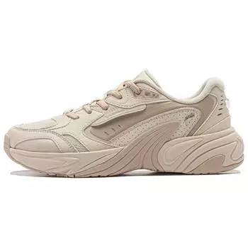 Кроссовки женские Li Ning Tiger Whale с нескользящей подошвой, бежевые AGCU030-2 38