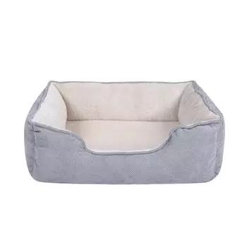 Кровать для кошек и собак Alien Pet Bed Bed Pet Cushion Sofa Fluffy Cold Protection Washing Gloss Absorbent Airable All Seasons Anti-Slip (Серый/С) серый