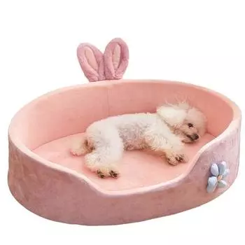 Кровать для собак, моющаяся будка Four Seasons Pet, большой диван, плюс бархатная толстая подушка для глубокого сна, коврик для щенков для маленьких и больших собак розовый