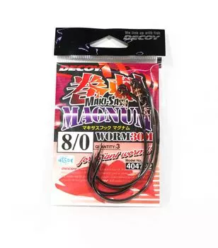 Крючки Decoy Worm 30M Makisasu Magnum, размер 8/0 (4782)