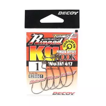 Крючки Decoy Worm 417 с кольцом, кг, размер 1 (8861)