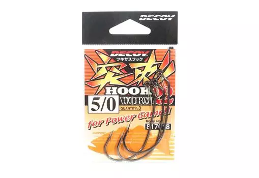 Крючок Decoy Worm 22 Power Game с держателем, размер 5/0 (7018)