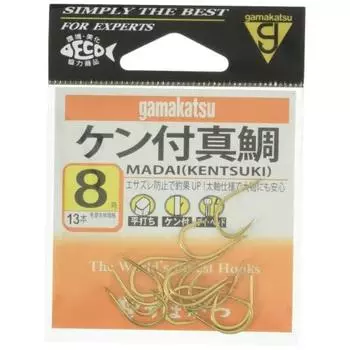 Крючок Gamakatsu Red Sea Bream Gold No. 9 Рыболовный крючок