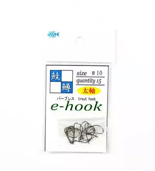 Крючок Jackall E-Hook одинарный, размер форели, 10 л, толстая ось (3318)