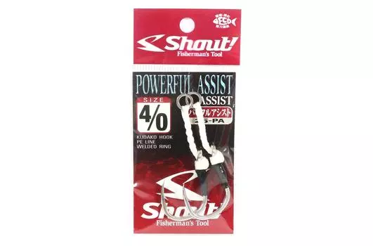 Крючок Shout 25-PA Power Assist Rigged, размер 4/0 (9404)