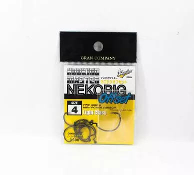 Крючок Varivas Hooking Master Worm Hook Neko Rig Offset Light, размер 4 (9199)