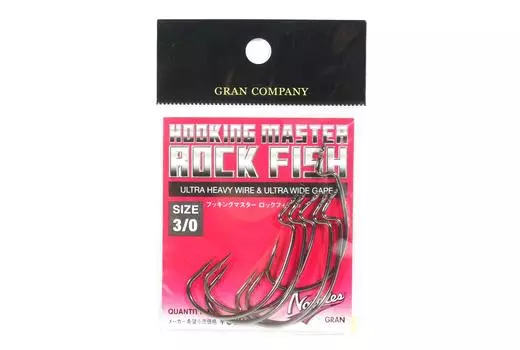 Крючок Varivas Hooking Master Worm Hook Rock Fish Heavy Duty, размер 3/0 (1685 г.)