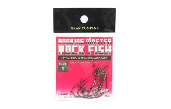Крючок Varivas Hooking Master Worm Hook Rock Fish Heavy Duty, размер 1 (1654 г.)