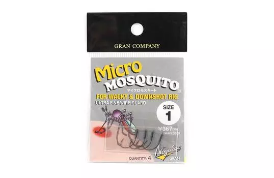 Крючок Varivas Micro Mosquito Wacky Worm, размер 1 (7920)