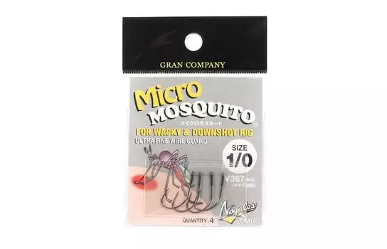 Крючок Varivas Micro Mosquito Wacky Worm, размер 1/0 (7944)