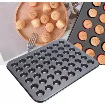 Круглая форма для мини-кексов на 24/48 чашек с антипригарным покрытием, форма для мини-кексов и кексов на Рождество, день рождения, вечеринка, принадлежности для выпечки