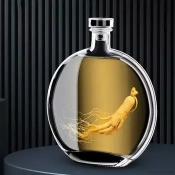 Круглая стеклянная бутылка для вина, прозрачная, для бара, ликеро-водочная бутылка, бутылка для алкоголя, без свинца, 250 мл, 500 мл