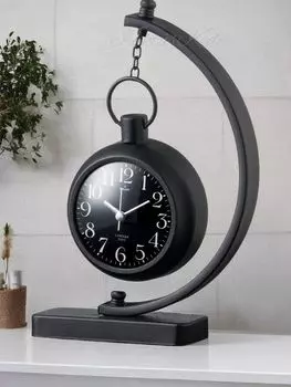 Круглые декоративные настольные часы с плавной секундной стрелкой