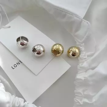 Круглые серьги-иглы из серебра 925 пробы, женские, простые, маленькие, с пряжкой, холодный ветер, темперамент, гладкие, знаменитости из Интернета, ветряные серьги-гвоздики 925 silver needles