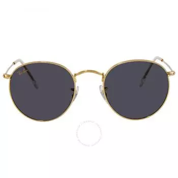 Круглые солнцезащитные очки Ray Ban Metal Legend Золотисто-Синие унисекс RB3447 9196R5 50