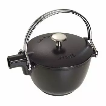 круглый чайник staub черный 40509-421(1650023) чёрный