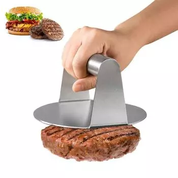 Круглый квадратный пресс для гамбургеров, пресс для мяса из нержавеющей стали, пресс для гамбургеров, аксессуары для гриля