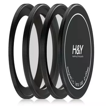 Круглый магнитный фильтр Black Mist, набор 49 мм, набор магнитных фильтров Black Mist из 2 штук, нанопокрытие, тонкая оправа BK49 H&Y