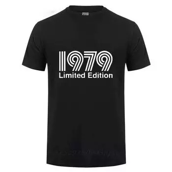 Крутая подарочная футболка ограниченного выпуска 1979 года, забавный подарок на 40-й день рождения для мужа, унисекс, хлопковая повседневная футболка с короткими рукавами и круглым вырезом