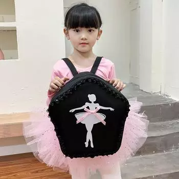 Кружевная танцевальная сумка для девочек, танцевальная балетная сумка для девочек, детская балетная сумка, фиолетовый детский гимнастический рюкзак фиолетовый