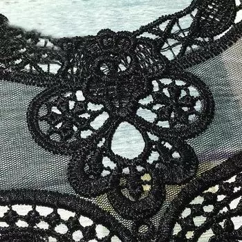 Кружевной ажурный воротник аппликация отделка аксессуары DIY одежда круглая вышивка вырез ювелирные изделия белый