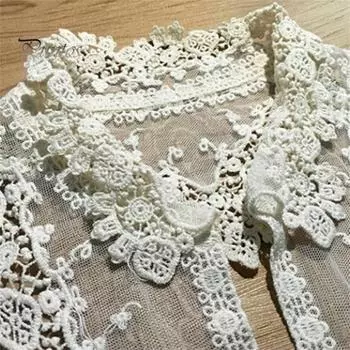 Кружевной вырез Нежная вышивка Белый DIY вырез воротник швейный декор