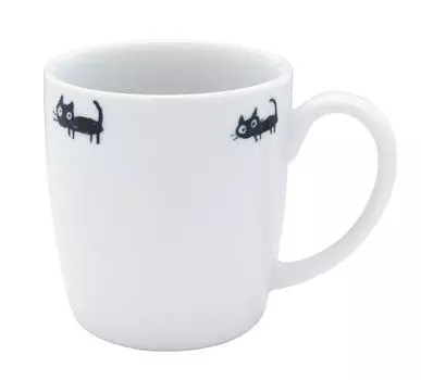 Кружка Arita ware котенок (Вверх) ИД-57-01 белый