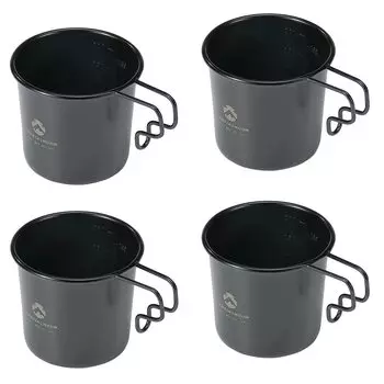 Кружка Camping Moon Solo M Кружка Camping Mug черная 4 шт. Набор 210 мл SOLO MUG (КЕМПИНГ ЛУНА) БКС-190-4П чёрный