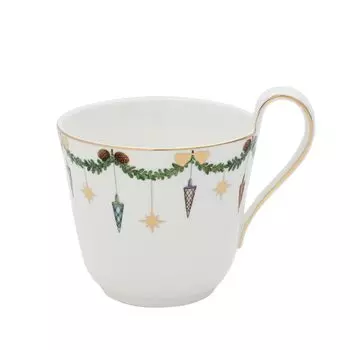 Кружка Royal Copenhagen Star Fluted Christmas с высокой ручкой 2503090 [Товар] белый