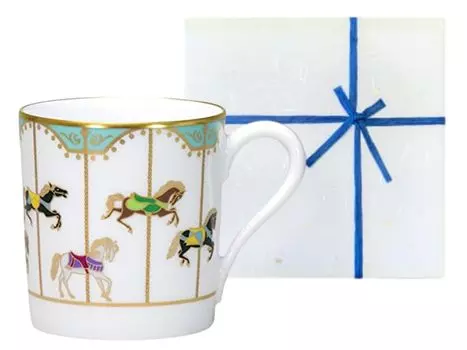 Кружка Toen Washi Paper Successful Carousel Blue [Обертывание Okura]