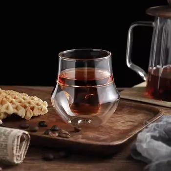 Кружки эспрессо из стекла с двойными стенками, защищающие от ожогов, многоразовые, для чая, стеклянные, винные, аксессуары для кофе для домашнего бариста, 120/250/335 мл 120-335ml