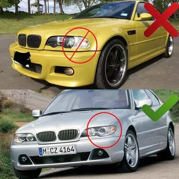 Крышка линзы фары автомобиля для BMW 3-й серии E46 2-дверный LCI 325 330 купе 2003 2004 2005 2006 прозрачная крышка фары