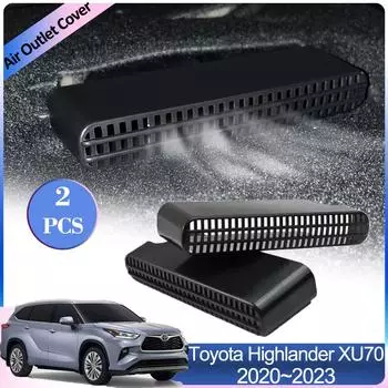 Крышка воздухозаборника для Toyota Highlander Kluger XU70 2020~2024 2024 Под задним сиденьем автомобиля Кондиционер Вентиляция Выхлопная система Аксессуары