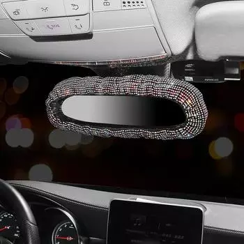 Крышка зеркала заднего вида автомобиля с бриллиантами и кристаллами, подвеска, защита зеркала заднего вида автомобиля, декор, блестящие автомобильные аксессуары для интерьера для женщин