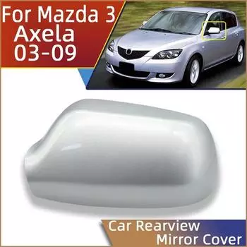 Крышка зеркала заднего вида на дверь автомобиля, корпус для Mazda 3 Axela BK 2003 2004 2005 2006 2007 2008 2009, крышка бокового зеркала с крылом Unpainted LH