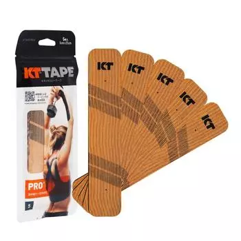 Кинезиологическая лента KT TAPE PRO в упаковке 5 штук, бежевая, стелс KTP780