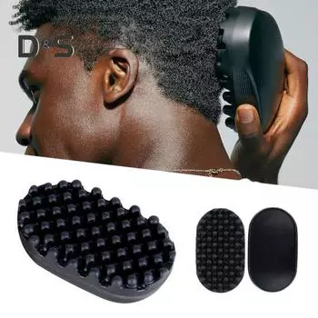 Кудрявая щетка для волос Dreadlock Twist Styler Моющаяся афро-губка Афро-ракетка для всей семьи Легкие кудри Прорезиненная ручка Профессиональная расческа для завивки волос для всех типов волос B