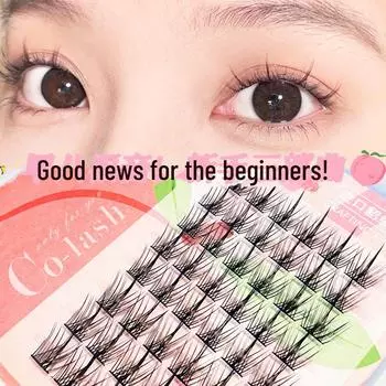 Кудрявые ресницы Newbie Trilogy Natural Feather Fan Eyelashes - Тонкий стержень, одиночный пучок, стиль Little Devil
