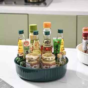Кухонная столешница для специй, туалетная косметика, вращающаяся полка для фруктов и овощей.