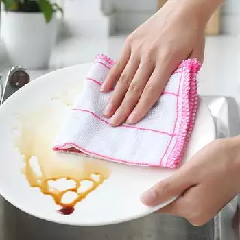Кухонное полотенце с защитой от масла, 8 слоев, микрофибра, салфетка для уборки кухни, утолщенная, впитывающая, губка для мытья посуды, кухонное полотенце для ежедневного мытья посуды, 30 см