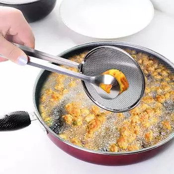 Кухонные аксессуары, многофункциональное сито из нержавеющей стали, фильтр-ложка, ситечко для жареной пищи, зажим для масла, ручные инструменты для приготовления пищи, гаджеты