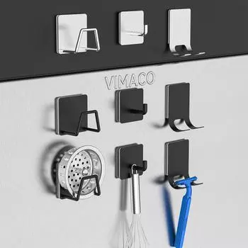 Кухонные крючки VIMACO®, полка для мойки из нержавеющей стали, держатели для губок, клейкая сушка для слива, аксессуары, настенный органайзер для хранения