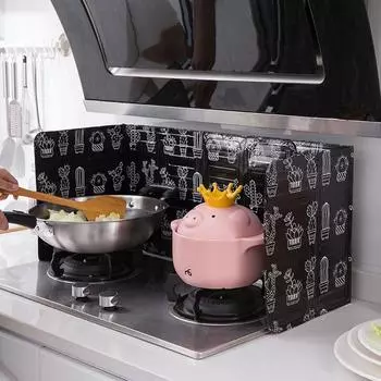 Кухонные принадлежности Алюминиевая складная кухонная газовая плита, защитный экран с защитой от масла, антипригарный экран с защитой от брызг масла white