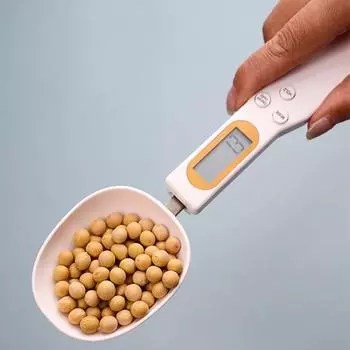 Кухонные весы Yousheng 500 г/0,1 г, батарейный тип, отверстие для подвешивания, удобно чистить, белые/черные, полезные цифровые весы-ложки для дома A белый