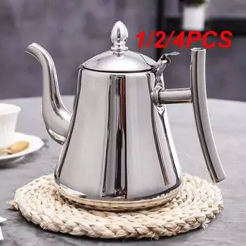 Кухонный чайник из толстой нержавеющей стали, золотисто-серебряный, с заварочным устройством, кофейник, индукционная плита, чайник, чайник для воды