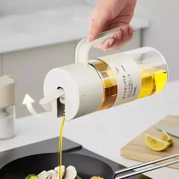 Кухонный дозатор для растительного масла с автоматической крышкой, для домашней кухни, неподвешиваемая жидкая приправа, герметичная многоразовая бутылка для масла